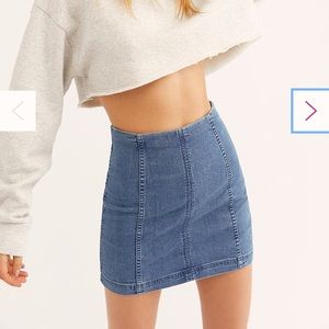 Free People Modern Femme Denim Skirt